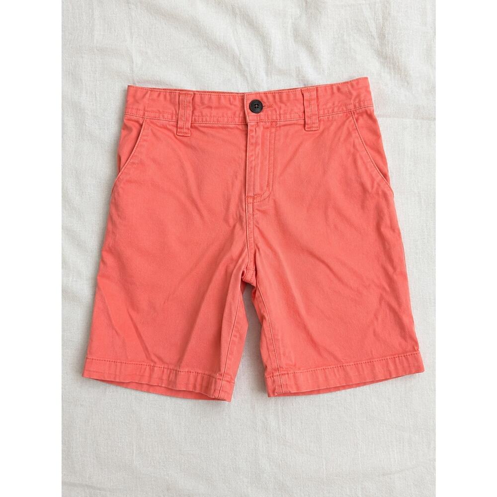 Girls Coral Bermuda Chino Shorts Size 8 Adjustable Waist Cotton Blend